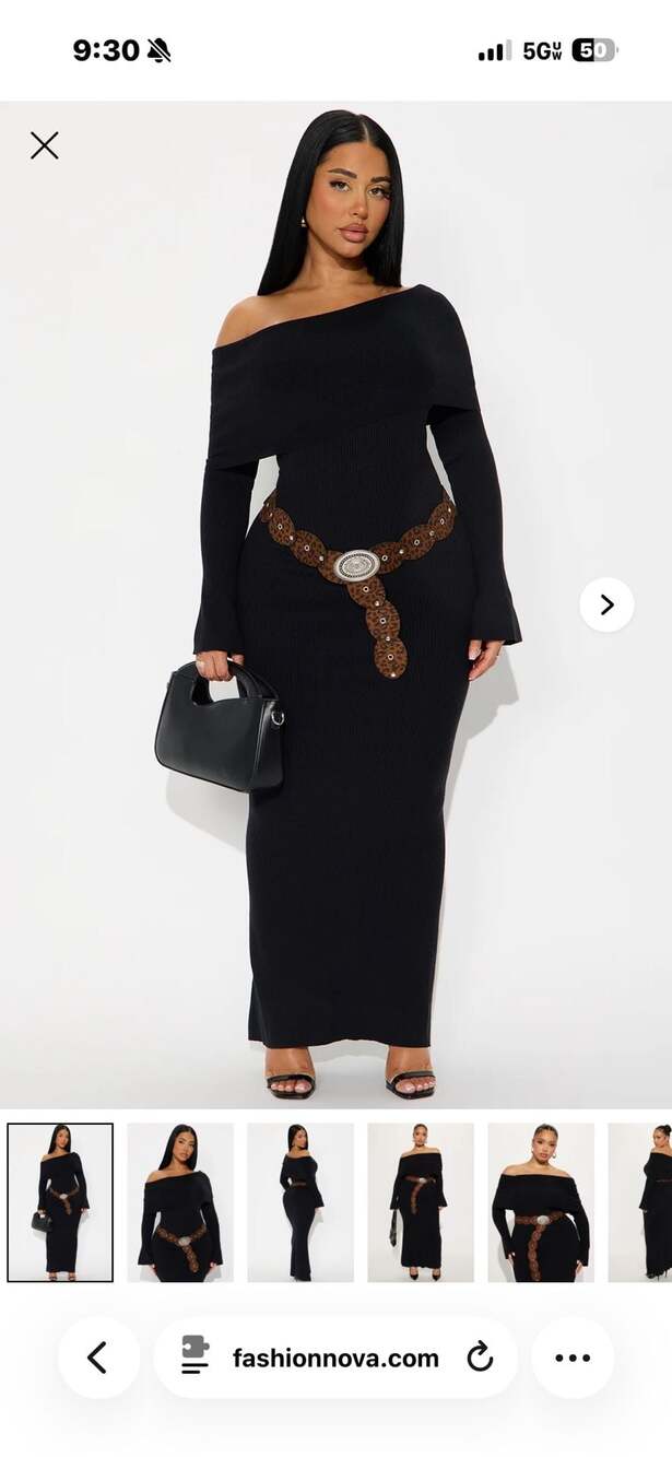 Fashion Nova That Tone Sweater Maxi Dress